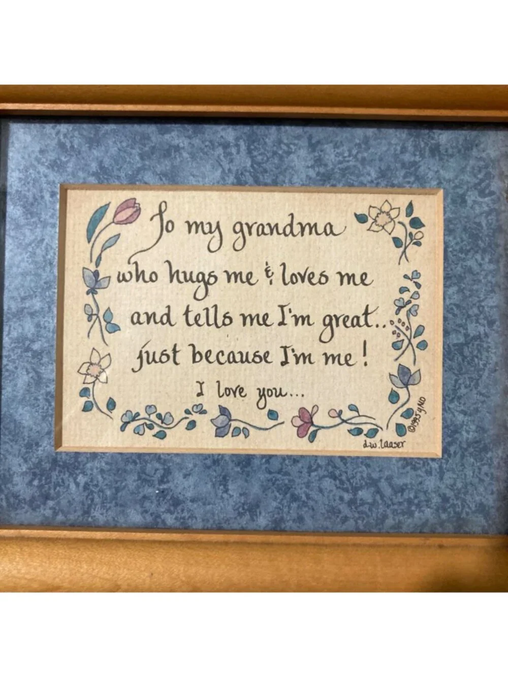 Vintage Framed Grandma Wall Art Country Cottage Core Decor Gallery Wall